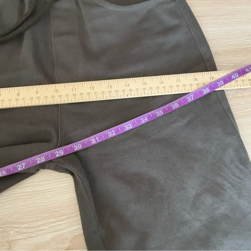 Little Puffy Small Easy Trousers Elastic Waist Drawstring Dark‎ Olive Utility - Picture 10 of 10